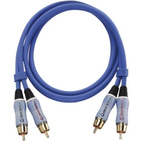 Cinch audio kabel [2x cinch zástrčka - 2x cinch zástrčka] 3.00 m modrá pozlacené kontakty Oehlbach BEAT!