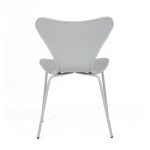 Židle jídelní, šedý plast, čtyřnohá kvová podnož