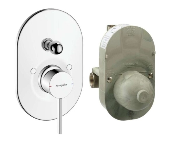 HANSGROHE - Zesis S Baterie pod omítku, pro 2 spotřebiče, s tělesem, chrom 74418000