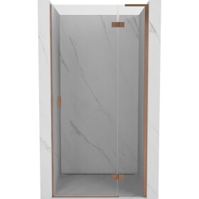 MEXEN/S - Mist-H L sprchové dveře křídlové pravé 115, transparent, měď kartáčovaná 8A5L-115-000-65-00-P