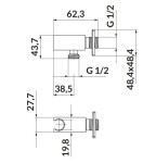 CERSANIT - SET B253 podomítková baterie MILLE vana/ sprcha s ruční a hlavovou sprchou, chrom S952-012