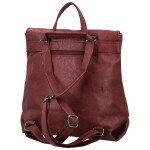 Trendy dámský koženkový kabelko-batoh Coveri Lethea, vínový