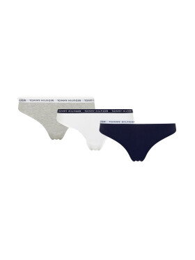 Tommy Hilfiger 3Pack tanga kalhotky UW0UW028290TF černá/bílá/šedá XS