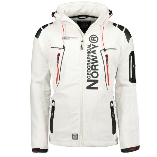 Geographical Norway pánská rychleschnoucí sportovní bunda s kapucí Techno MEN 056 BS3 white (WU1060H/GN) pánské s