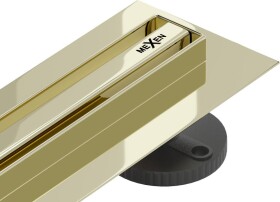 MEXEN - Flat 360 Slim podlahový žlab 80 cm otočný zlato 1541080