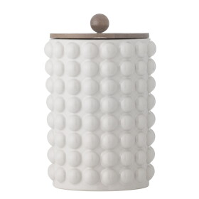 Bloomingville Keramická dóza Madge White 2550 ml, bílá barva, keramika