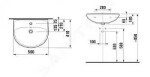 JIKA - Lyra plus Umyvadlo 500x410mm, s přepadem, s otvorem pro baterii, bílá H8143810001041