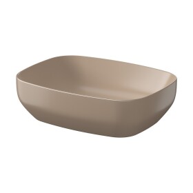 CERSANIT - Pultové umyvadlo LARGA obdélníkové (50x38) hnědé mat, BOX K677-063
