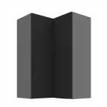Horní rohová skříňka Aria ANT 60x60 GN-90 2F (90°) Barva korpusu: Antracit, Barva dvířek: BL - Black AFM