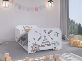DumDekorace Kvalitní dětská postel 140 x 70 cm s dětským indiánským motivem
