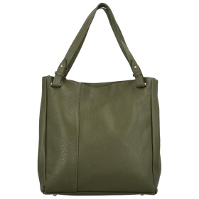 Luxusní kožená kabelka Irene, šedo-zelená