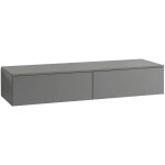 CERANO Koupelnová skříňka pro umyvadla na desku Noira - šedá matná - 150x28x48 cm