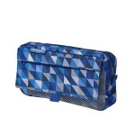 Pouzdro Herlitz, 2 kapsy - Geometric Blue