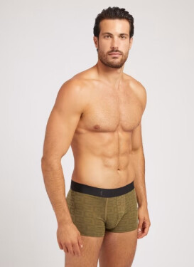 Pánské boxerky pack U3BG01K6YW0 P84S černá/khaki Guess khaki-černá