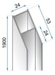 REA - Rozšiřující profil pro sprchové kouty a dveře, chrom K7512 REA-K7512