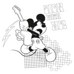 Presco Group Plánovací kalendář Mickey Mouse s omalovánkami, nedatovaný, 30 x 30 cm