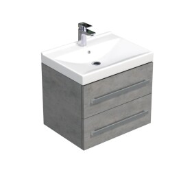 Koupelnová skříňka s umyvadlem SAT Cube Way 60x53x46 cm beton mat CUBE46602BEVER CUBE46602BEVER