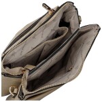 Trendy dámská koženková crossbody kabelka Anita, tmavě béžová