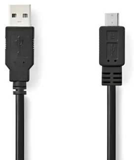 Nedis USB 2.0 kabel černá / Kabel USB / USB-A - Micro-B / 480 Mbps / 2 m (CCGB60500BK20)