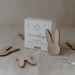 Eulenschnitt Velikonoční ozdoba Rabbit Natural - set 8 ks, přírodní barva, dřevo