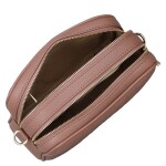 Stylová dámská koženková crossbody kabelka Fana, růžová