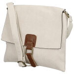 Trendy dámská koženková crossbody kabelka Ada, béžová