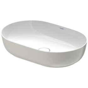 DURAVIT - Luv Umyvadlo na desku, 60x40 cm, bez přepadu, WonderGliss, bílá/matná šedá 03796023001