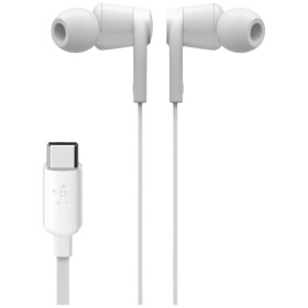 Belkin Rockstar špuntová sluchátka kabelová bílá