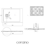 CERANO - Sprchová vanička obdélníková Pablo - SMC/minerální kompozit - strukturovaná ivory - 100x70x3 CER-481348