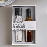 Nicolas Vahé Dárková sada soli a oleje Because truffle is always in season, černá barva, sklo