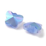 Skleněné korálky - broušený motýl - různé varianty - 10 x 8 x 6 mm - 1 ks Barva: Zelená