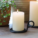 Chic Antique Kovový sívcen Antique Black Ø 10 cm, černá barva, kov