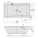 POLYSAN - QUEST SLIM obdélníková vana 180x100x49cm, bílá 78511S