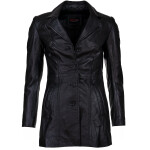 Dámský Kožený Kabát Dior Brixton Černý Velikost: 8XL