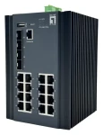 LevelOne IGU-2071 / Průmyslový switch / 16x GbE / 4x SFP Combo 2,5G / Managed L2+ / DIN lišta (IGU-2071)