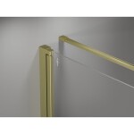 MEXEN/S - Mist-B sprchový kout dveře křídlové 75 x 80, transparent, zlato kartáčovaná 8A2T-075-080-55-00