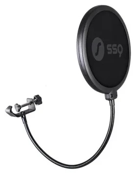 SSQ POP1 černá / Pop filtr / Dvouvrstvý / O 15 cm / kovové držadlo (SS-1923)