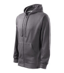 Trendy Zipper mikina pánská ocelově šedá XL