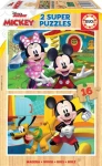 EDUCA Dřevěné puzzle Mickey a Minnie