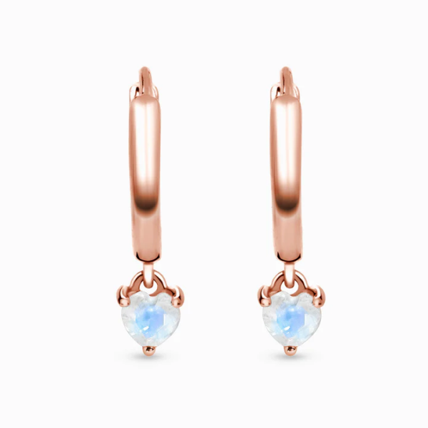 Royal Fashion náušnice 18k zlato Vermeil MOON-ED-11-ROSEGOLD