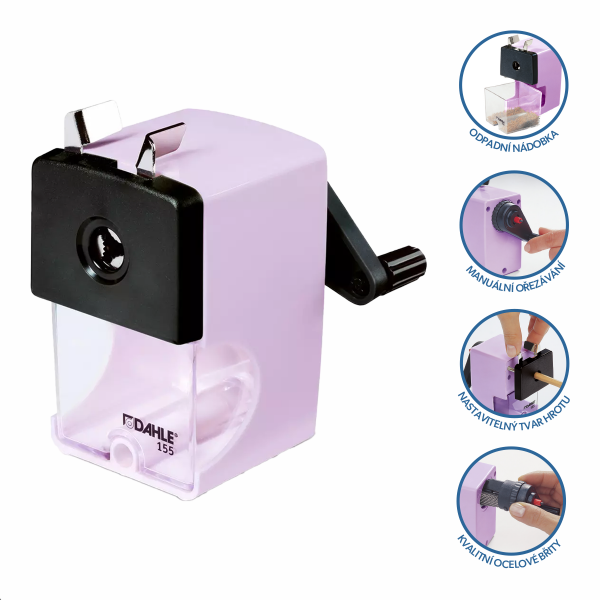 Dahle ořezávátko mechanické 155, Ø 12 mm, světle fialové