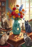 ALIPSON Puzzle Kočky a květiny