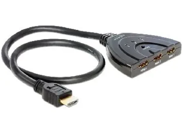 Rozbaleno - Delock Switch HDMI 3 - 1 / obousměrný přepínač vstupů / Spliter / doprodej (87619.rozbaleno)