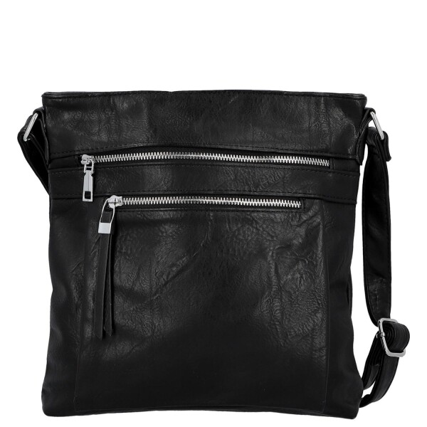 Trendy dámská koženková crossbody kabelka Bree, černá