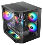 TAC MARS MC-3TLITE černá / Počítačová skříň / mATX / Tvrzené sklo / RGB podsvícení (TACMARS-MC3TLITE)