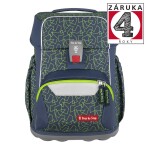 Školní aktovka pro prvňáčky – 4 dílný set, Step by Step BASIS Green Geometric, AGR