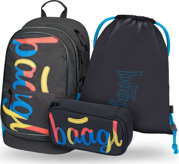 BAAGL SET 3 Core Logo mix: batoh, penál, sáček GRS