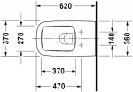 DURAVIT - DuraStyle Závěsné WC Compact, bílá 2537090000