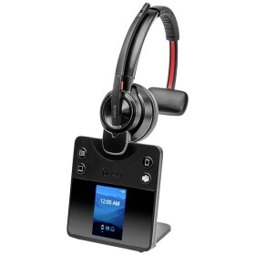 HP Poly Savi 8410 Office Sluchátka On Ear DECT, Bluetooth® mono černá Potlačení hluku regulace hlasitosti, Vypnutí zvuku mikrofonu Počítače