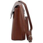 Trendy dámská kožená crossbody Deliss, hnědá